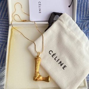 Celine brand new letter necklace